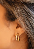 Moti Gold Double Hoops