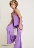 Cross Neck Jumpsuit Purple