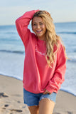 Beach Script Light Red Graphic Sweatshirt