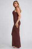 Modal Scoop Neck Maxi Dress in Chocolate