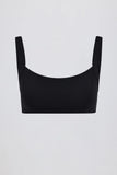 Soft Active Seam Detail Sports Bra in Black