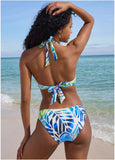 Bali Moderate Bikini Bottom Ombre Block Leaves