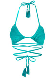 Velvet Convertible Triangle Top Teal
