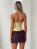 MIDORI METALLIC BANDAGE TOP GOLD