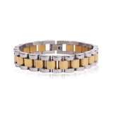 Vega Silver and Gold Band Bracelet
