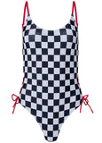 Side Grommet Tie One Piece Checkmate