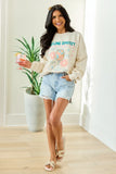 Feeling Spritzy Cream Graphic Sweatshirt