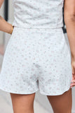 Meredith White And Pink Floral Shorts