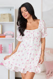 Floral Whisper Ivory Floral Dress