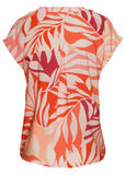 Printed Short Sleeve Top Red Multi