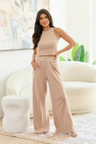 Banks Tan Wide Leg Pants