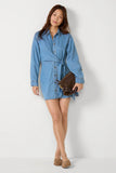 Denim Wrap Shirt Dress