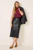 Jo Studded Midi Skirt