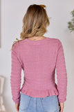 Lucinda Mauve Open Knit Cardigan