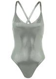 Shine Tulum Swimsuit Silver Metallic