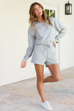 Everyday Ease Light Grey Cropped Sweatshirt