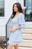Elizabeth Blue Floral Dress