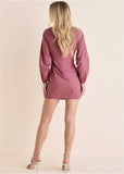 Balloon Sleeve Mini Dress Polignac