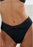 Knot Detail Bikini Bottom Black Beauty
