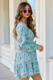 Gloria Green Floral Dress