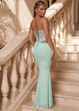 Ocean Eyes Embellished Corset Cut Out Maxi Dress Mint