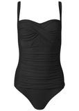 Ruched Bra One Piece Black Stone