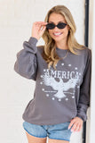 America Eagle Dark Grey Graphic Sweatshirt