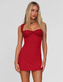 NYOMI MINI DRESS RED RED