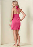 Halter Tie Dress Hot Pink