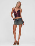 FRIEDA TOP BURGANDY ROMANTICA