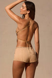 Butterfly Tie Back Top in Tan