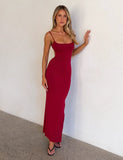 MINERVA MAXI DRESS RED BERRY RED