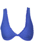 Smocked Underwire Top Blue