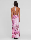 SOLEIL MAXI DRESS MACRO BUTTERFLY
