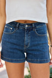 Come As You Are Dark Wash Relaxed Fit Denim Shorts
