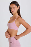 Scoop Neck Halterneck Sports Bra in Mauve