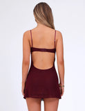 OCTAVIA DRESS PURPLE WINE
