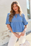 Elle Tiered Chambray Top