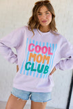 Cool Mom Club Purple Graphic Sweatshirt
