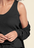 Cozy Waffle 3 Piece Set Black