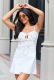 Marvis Ivory Flair Stitch Mini Dress