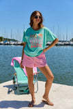 No Wake Zone Mint Graphic Tee