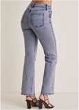 Penelope Modern Flare Jeans Purple Acid Wash