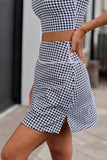 Active State Black Gingham Active Skirt