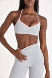 Soft Active Sports Bra in Grey Marl