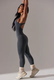 Full Length Cut Out Jumpsuit in Grey