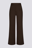 Ribbed Knit Wide Leg Joggers in Pecan
