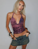 FRIEDA TOP BURGANDY ROMANTICA