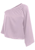One Shoulder Top Lilac