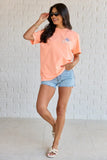Sunshine Beach Club Neon Orange Graphic Tee